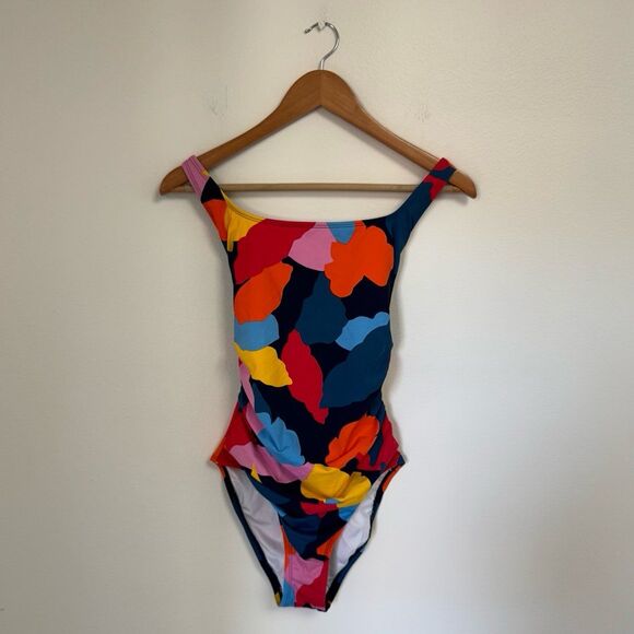 Nautica Cross Back One Piece Swimsuit in Castaway Size Large - Picture 3 of 7